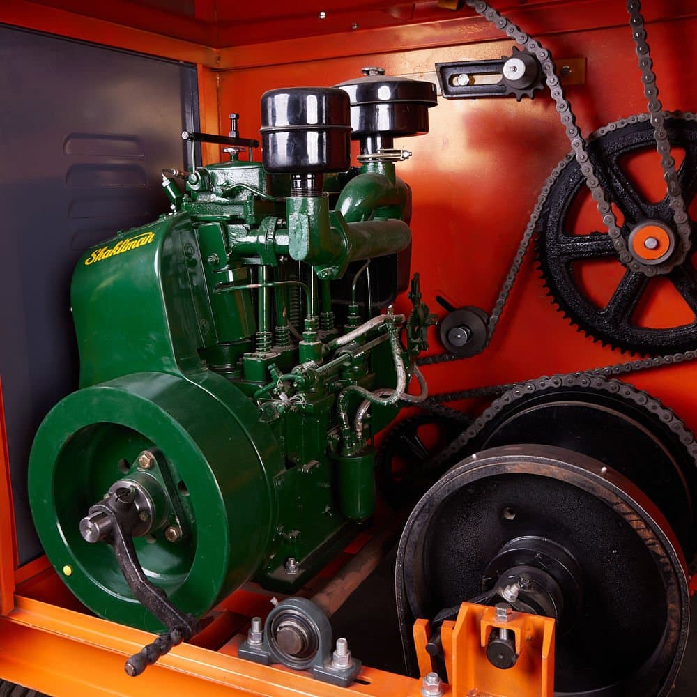 Concrete mixer side view